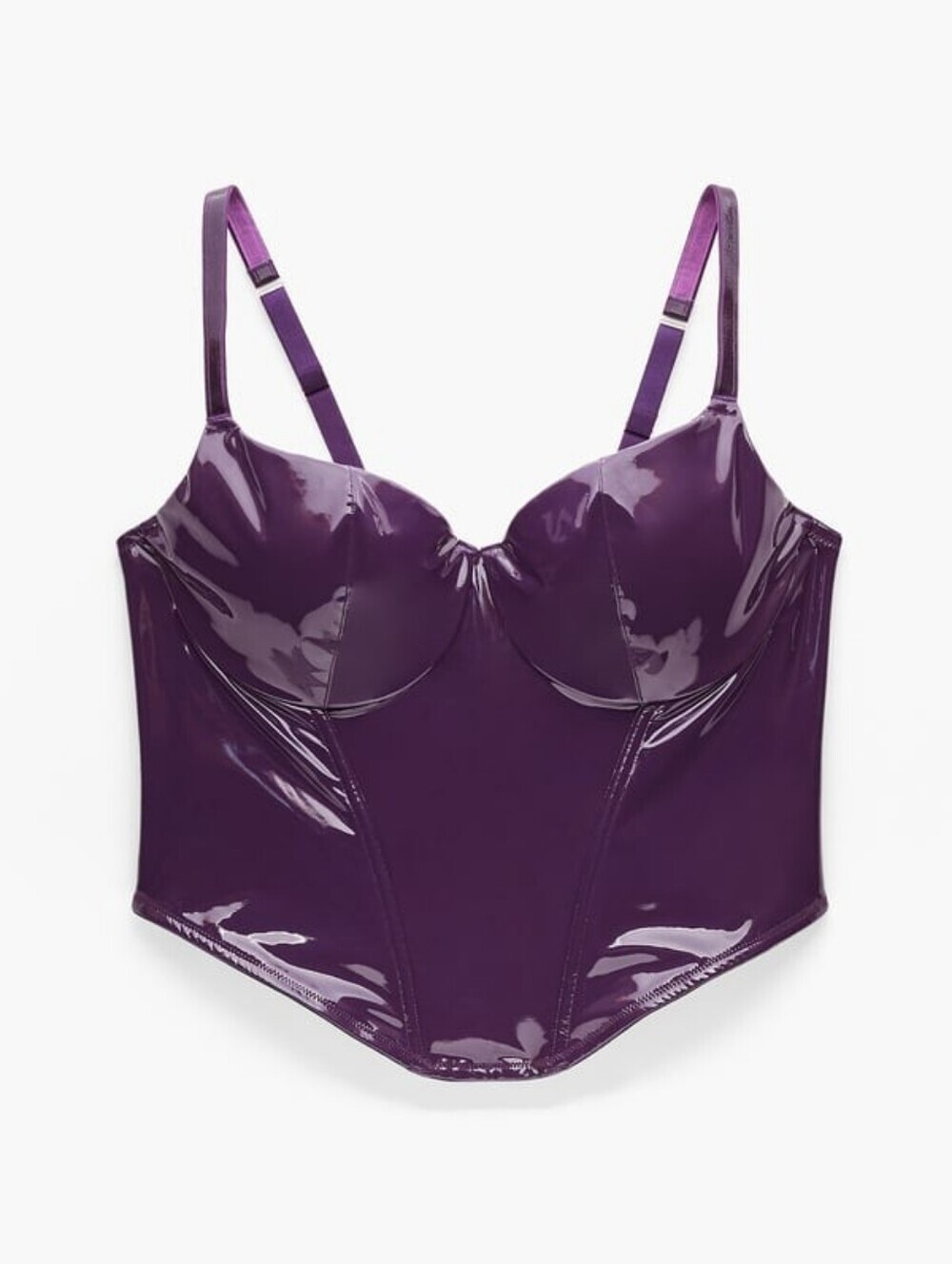 Savage X Fenty Purple Vinyl Bustier Crop Top